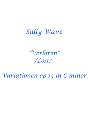 Book cover for Die Variationen "Verloren" /Lost/ op19 in C minor