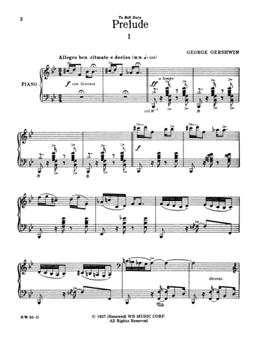 3 Preludes For Piano