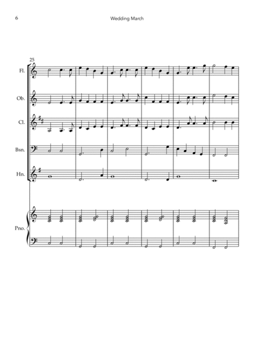 Wedding March (For Woodwind Quintet with Easy Piano) image number null