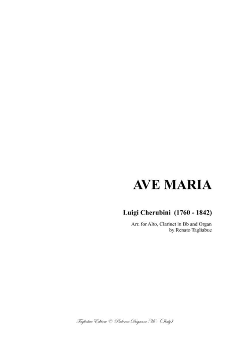 AVE MARIA by Cherubini for Alto, Clarinet in Bb and Organ/Piano image number null