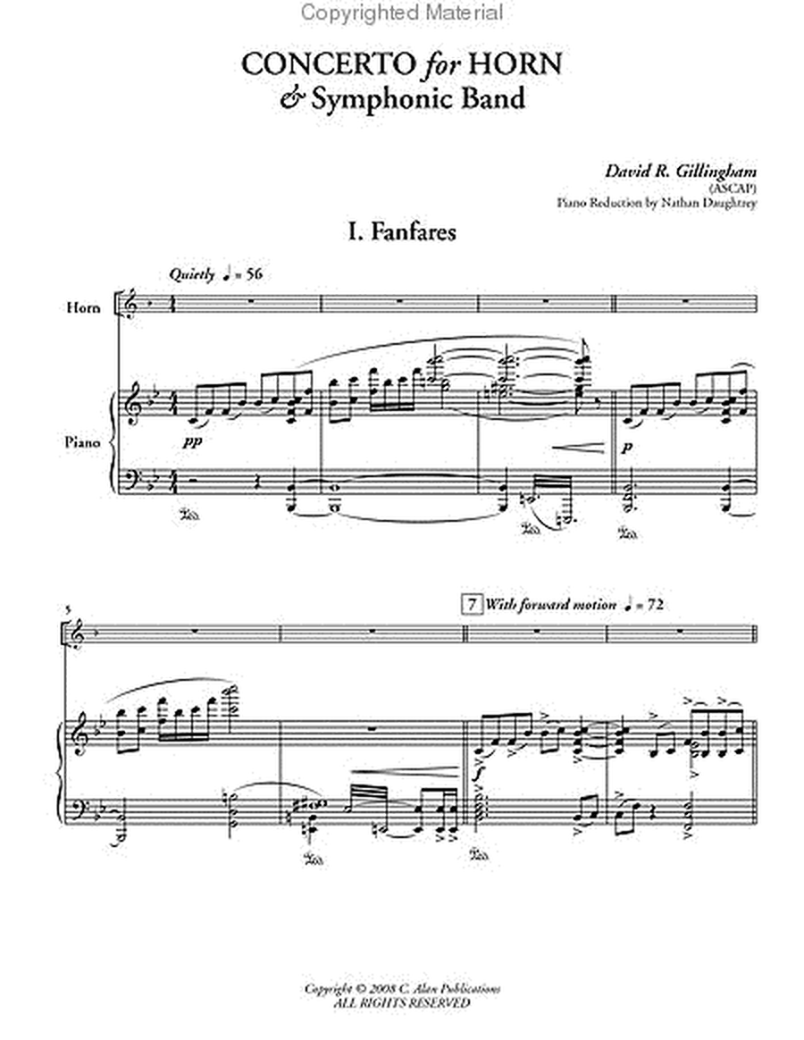 Concerto for Horn (piano reduction)