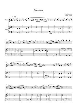 Book cover for Sonatina (In C Major), Muzio Clementi, For Flute & Piano