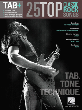 Book cover for 25 Top Classic Rock Songs – Tab. Tone. Technique.