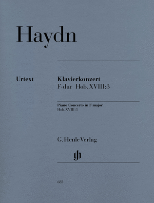 Book cover for Concerto for Piano (Harpsichord) and Orchestra F Major Hob.XVIII:3