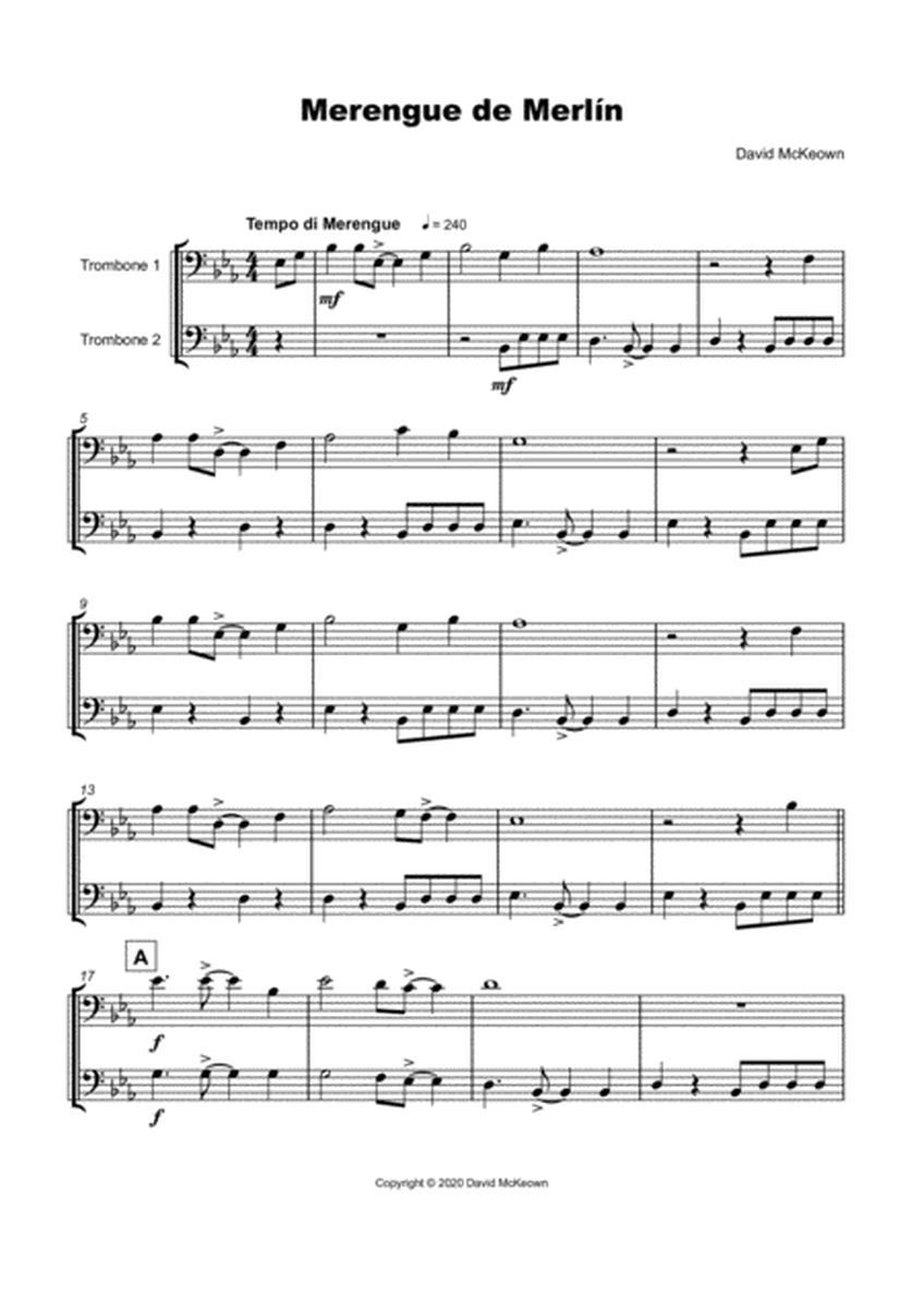 Merengue de Merlín, for Trombone Duet