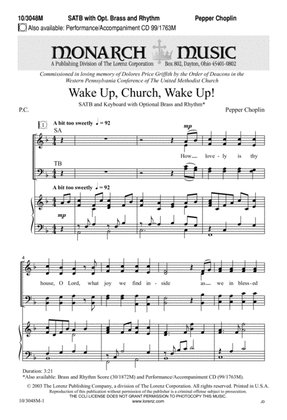 Book cover for Wake Up, Church, Wake Up!