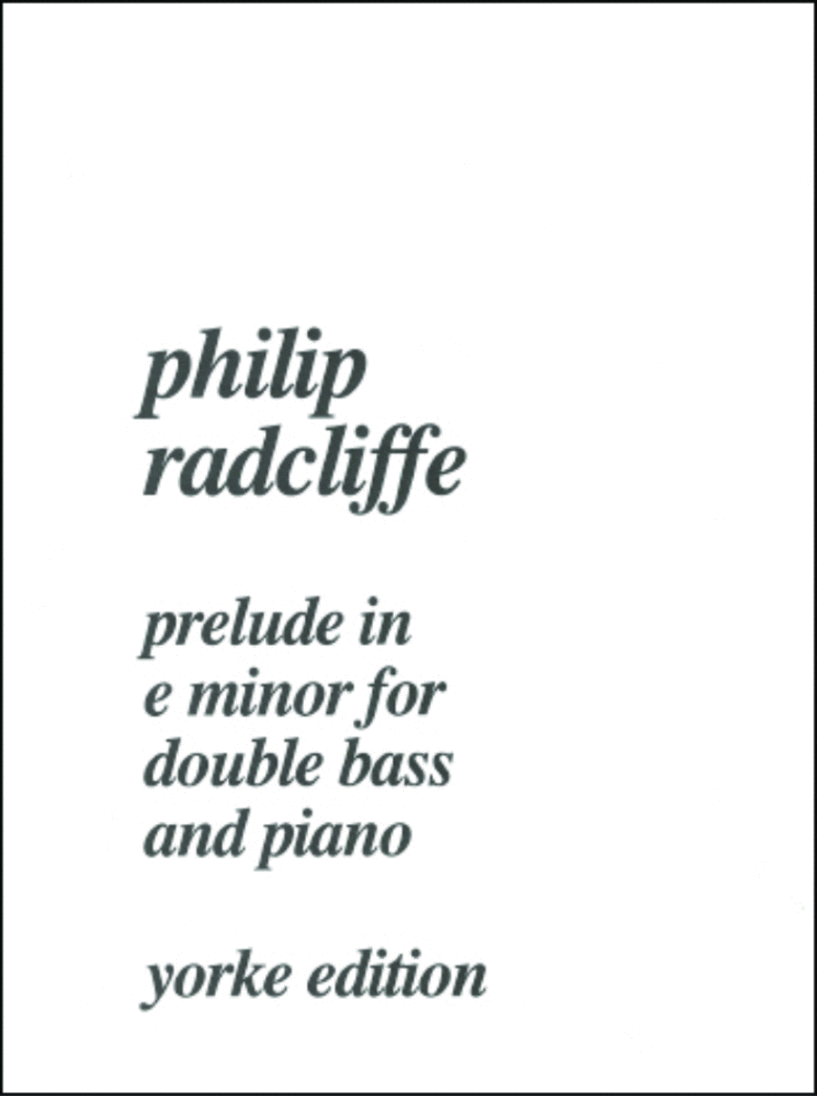 Prelude in E minor. DB and Pf