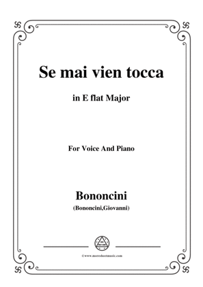 Book cover for Bononcini Giovanni-Se mai vien tocca,from 'Calphurnia',in E flat Major,for Voice and Piano