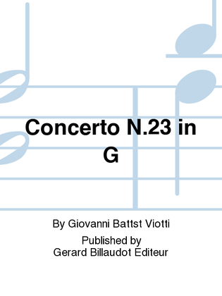 Book cover for Concerto N.23 in G