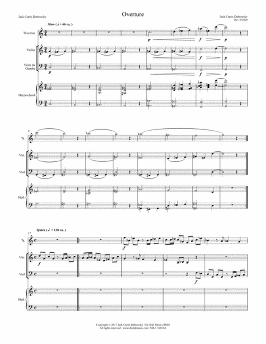 Andromaque Mini-Opera (Baroque Ensemble Full Score)