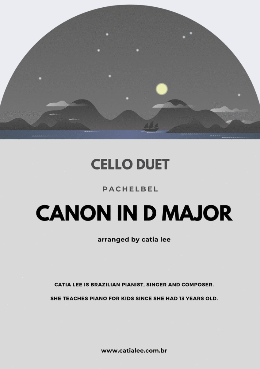 Canon in D - Pachelbel - for cello duet A Major image number null