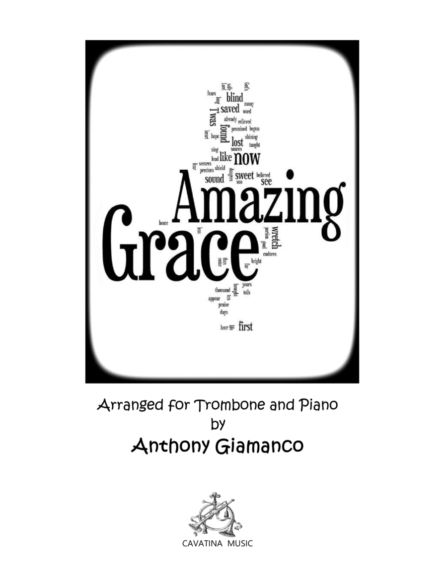 Amazing Grace (trombone solo and piano) - Score & part image number null