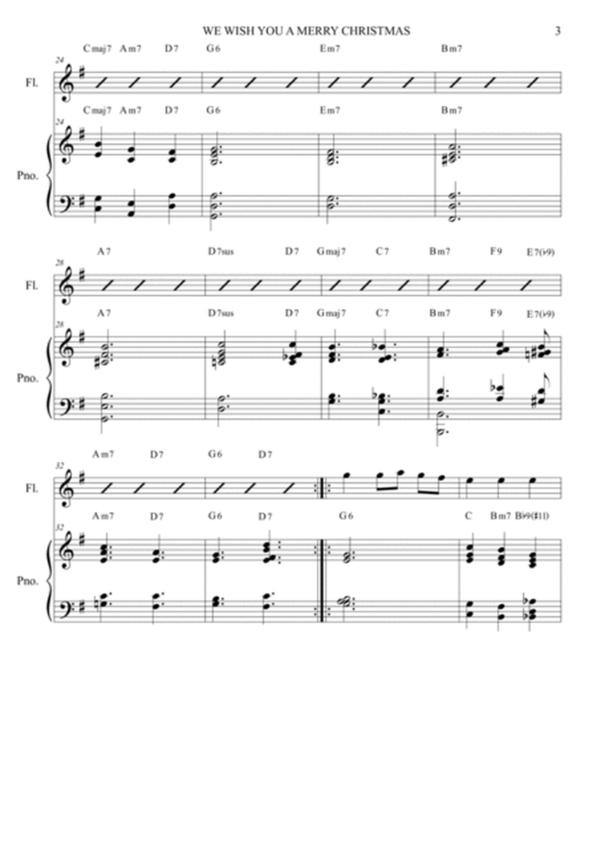 We Wish You A Merry Christmas - Jazz Version Duets Series - Score and Parts ( Flute & Piano) image number null