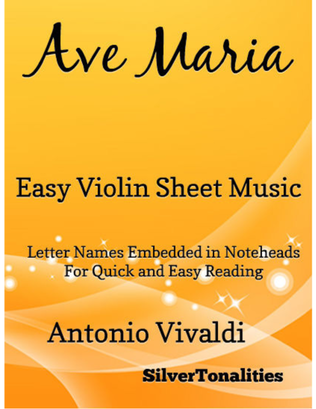 Book cover for Ave Maria Easy Violin Sheet Music