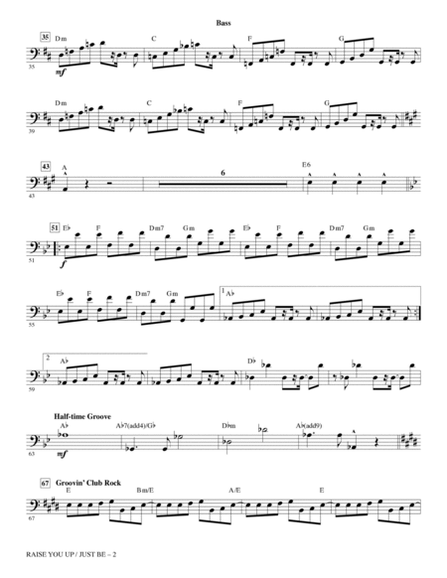 Raise You Up/Just Be (from Kinky Boots) (arr. Mac Huff) - Bass