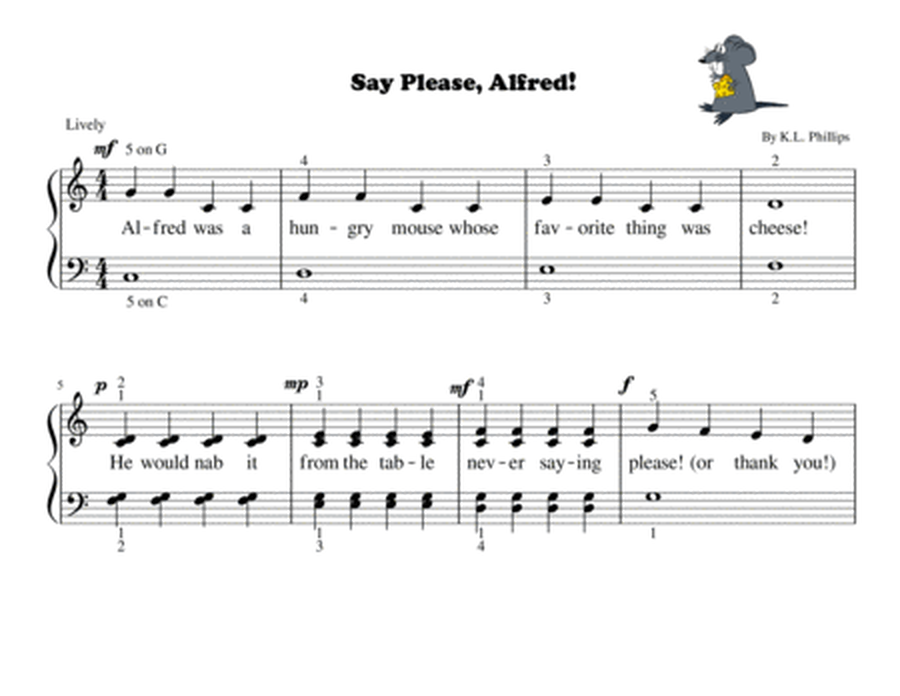 Say Please, Alfred! - Beginner Piano Solo image number null