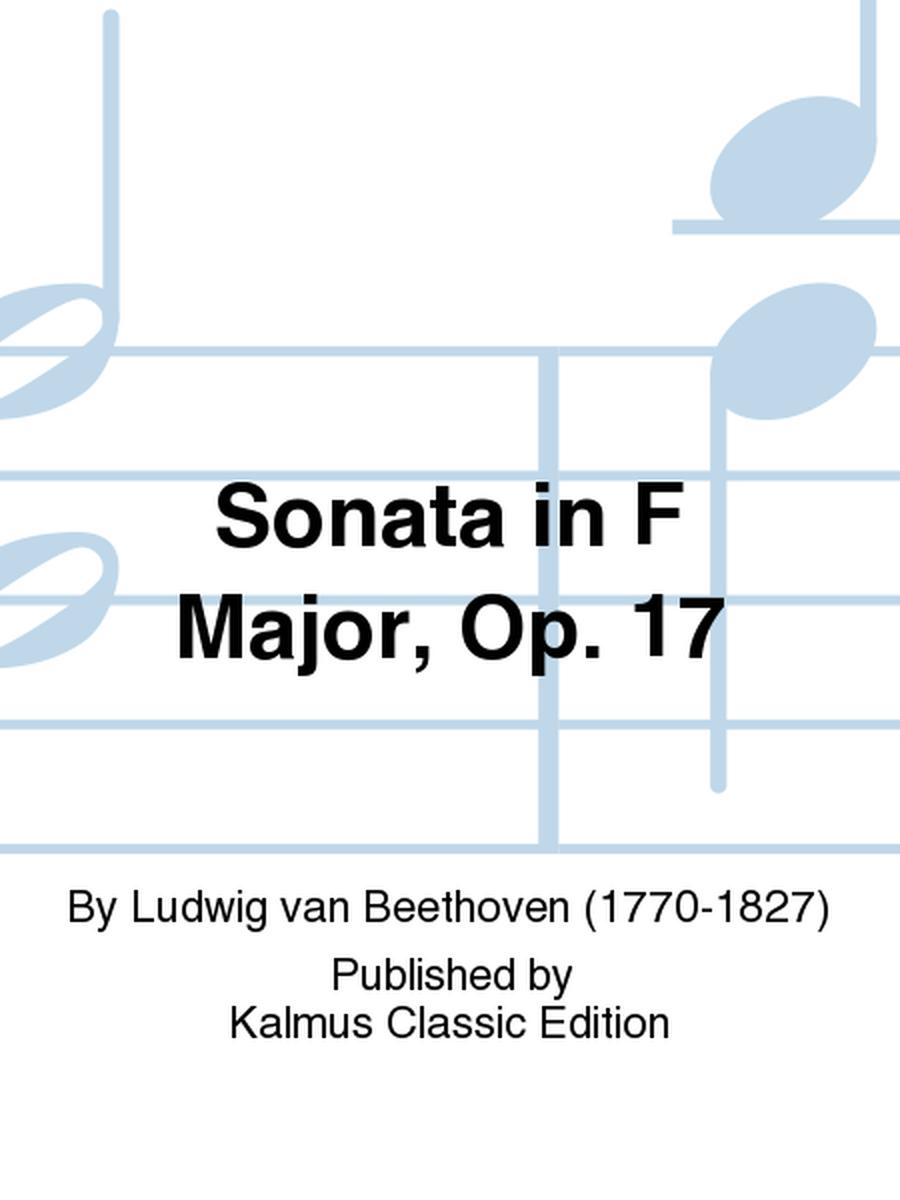 Sonata in F Major, Opus 17