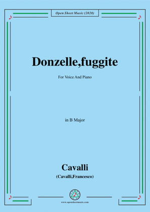 Book cover for Cavalli-Donzelle,fuggite,in B Major,for Voice and Piano