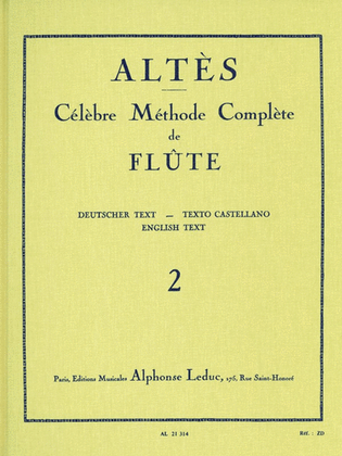 Book cover for Celebre Methode Complete Volume 2 Pour Flute