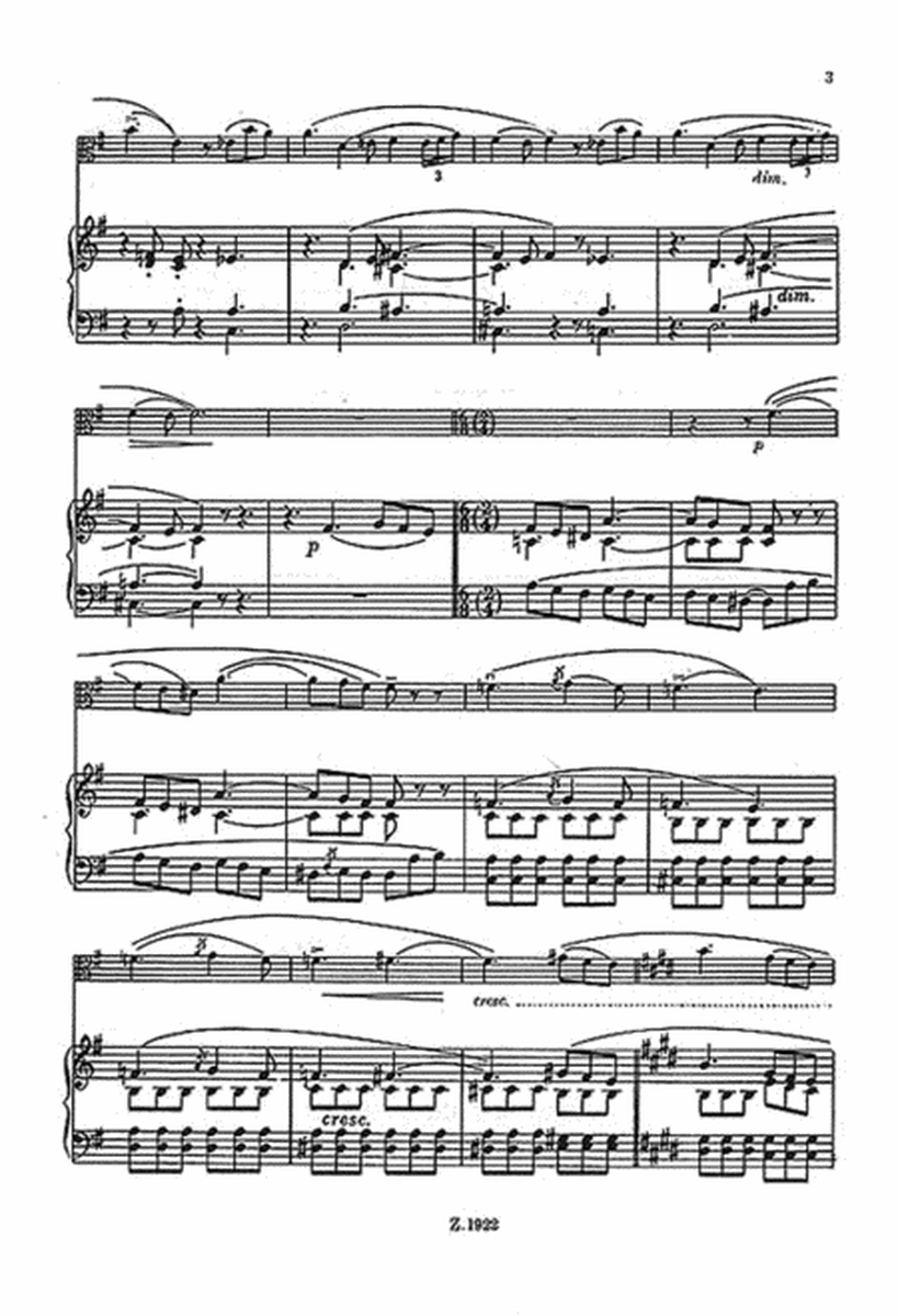 Romance Oubliee, for Viola (or Clarinet) and Piano