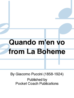 Book cover for Quando m'en vo from La Boheme