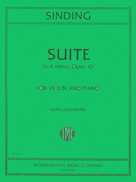 Suite in A minor, Op. 10 (GALAMIAN)