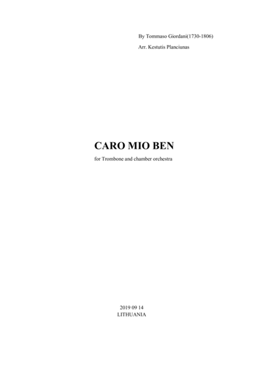 Caro mio ben (For trombone and chamber orchestra) image number null
