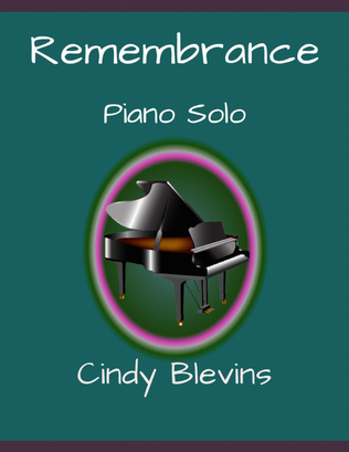 Book cover for Remembrance, original Piano Solo