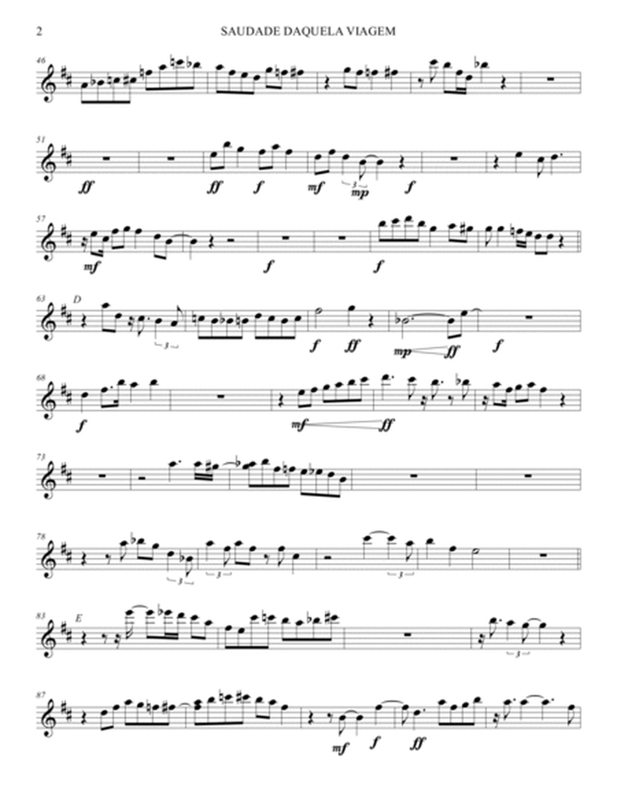 01-SAUDADE DAQUELA VIAGEM - Trumpet in Bb 1