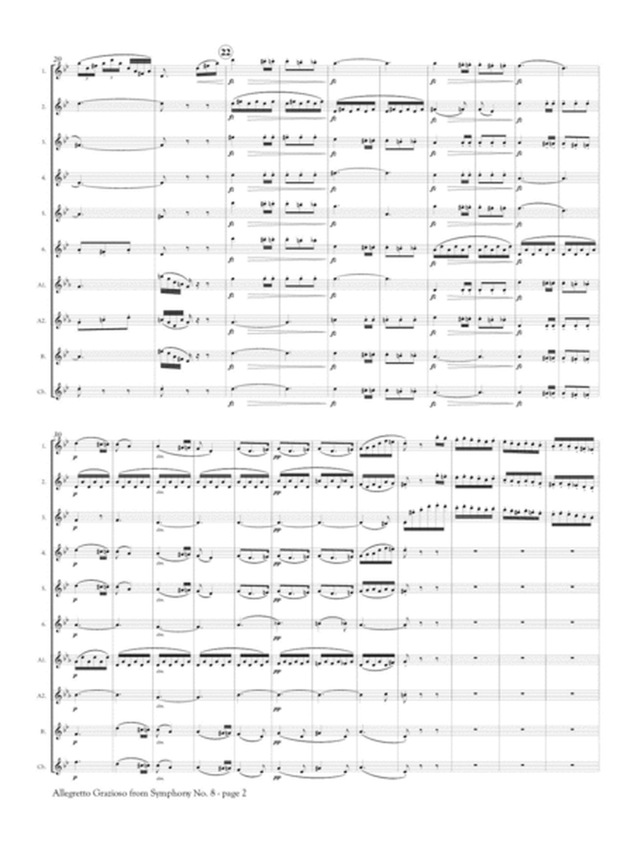 Allegretto Grazioso from Symphony No. 8 for Flute Choir