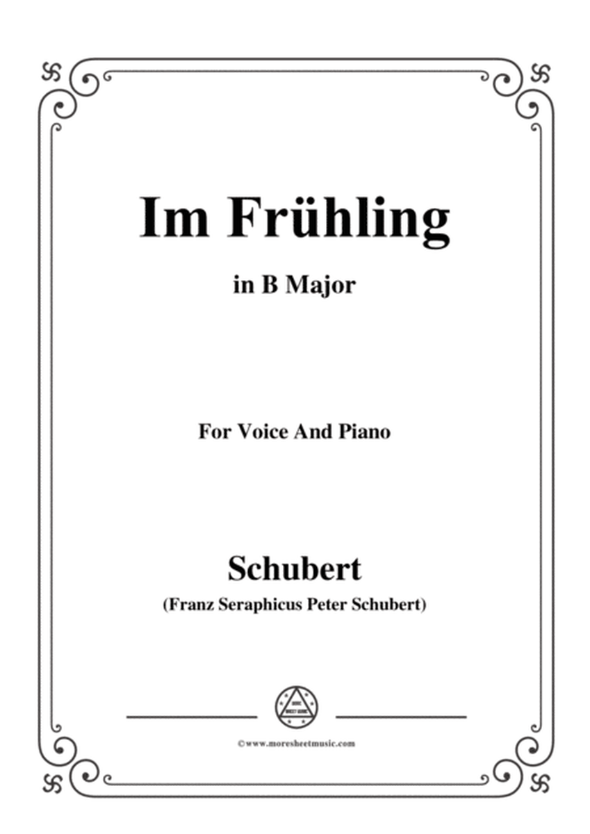 Schubert-Im Frühling,in B Major,for Voice&Piano image number null