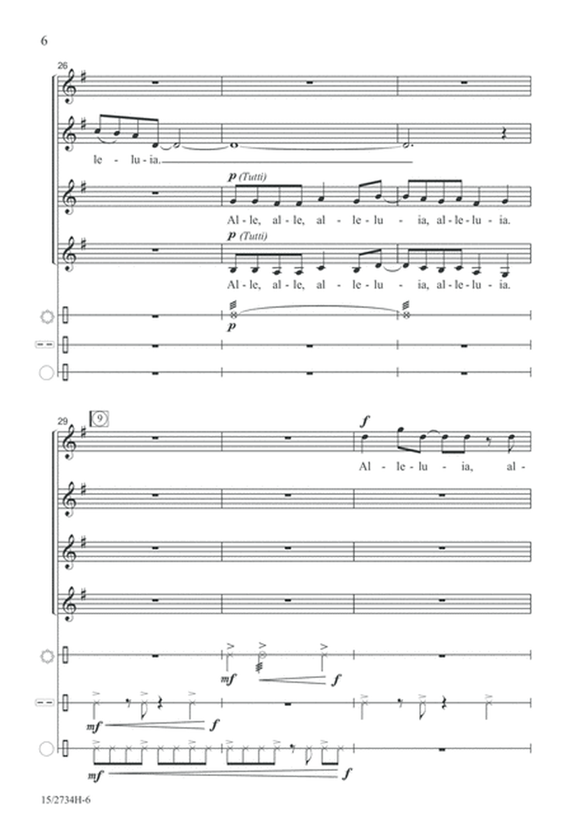 Alleluia, Alleluia! by Amy F Bernon SSAA - Sheet Music