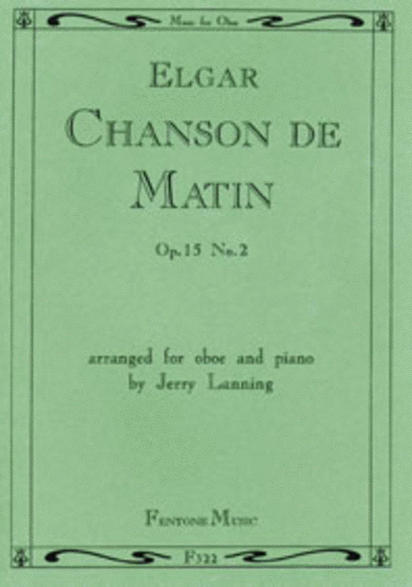 Chanson De Matin Op. 15 No. 2 - Oboe And Piano