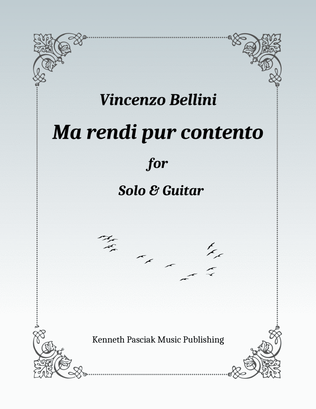 Book cover for Ma rendi pur contento (for Solo Guitar)