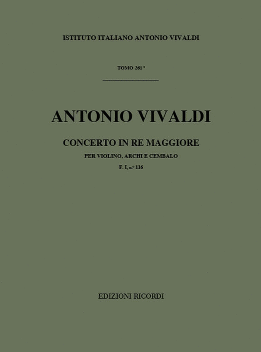 Concerto Per Violino, Archi E B.C.: In Re Rv 211