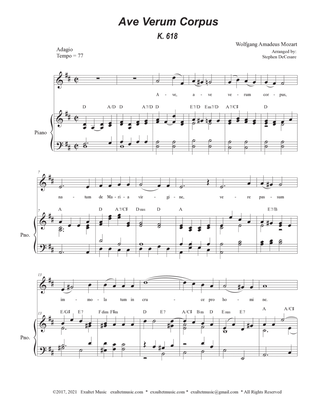 Book cover for Ave Verum Corpus (Unison choir - Piano Accompaniment)