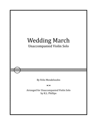 Book cover for Wedding March - Unaccompanied Violin Solo