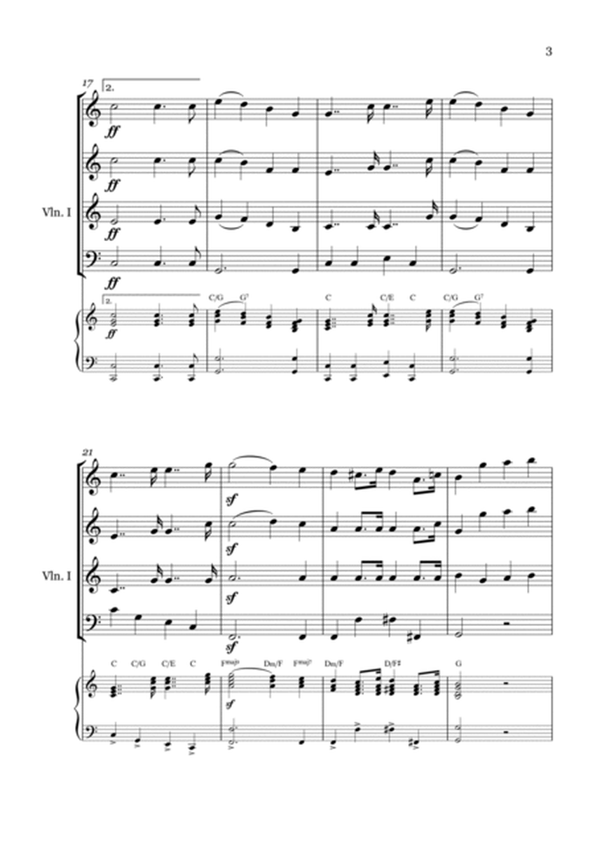 Wedding March - For String Quartet and piano - with chords image number null