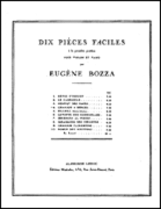 Book cover for Dix Pieces Faciles No. 4 - Chanson a Bercer