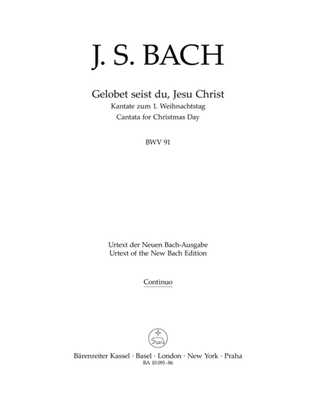 Book cover for Gelobet seist du, Jesu Christ, BWV 91