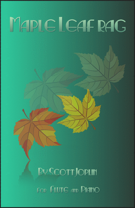 Book cover for Maple Leaf Rag, by Scott Joplin, for Flute and Piano