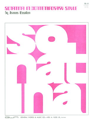Book cover for Sonatina in Contemporary Style