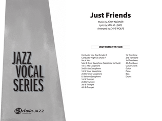 Book cover for Just Friends: Score