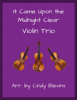 Book cover for It Came Upon the Midnight Clear, for Violin Trio