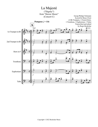 La Majeste (from "Heroic Music") (C) (Brass Choir - 2 Trp, 1 Hrn, 1 Trb, 1 Euph, 1 Tuba)