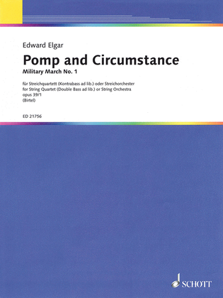 Book cover for Pomp and Circumstance Op. 39/1 – Military March No. 1