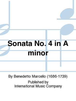 Book cover for Sonata No. 4 In A Minor