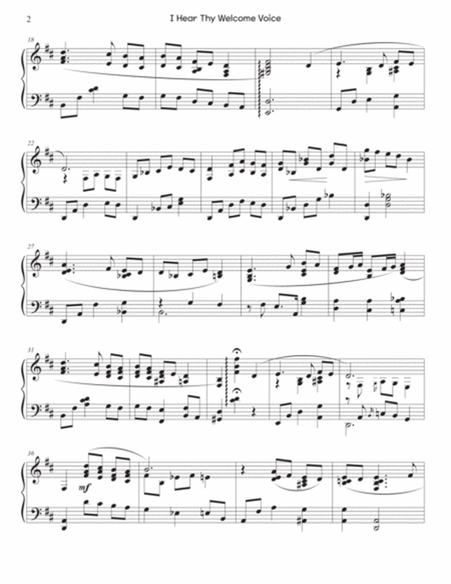 I Hear Thy Welcome Voice (Piano Hymn Arrangement) image number null