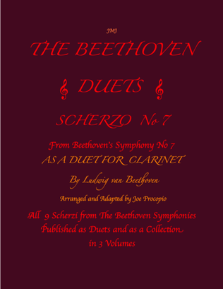 Book cover for The Beethoven Duets For Clarinet Scherzo No. 7