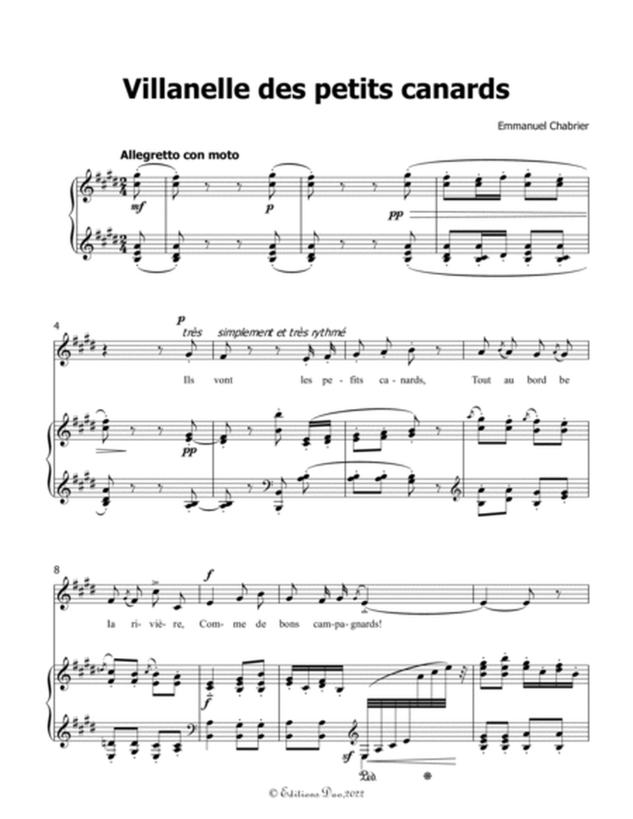 Villanelle des petits canards, by Chabrier, in E Major